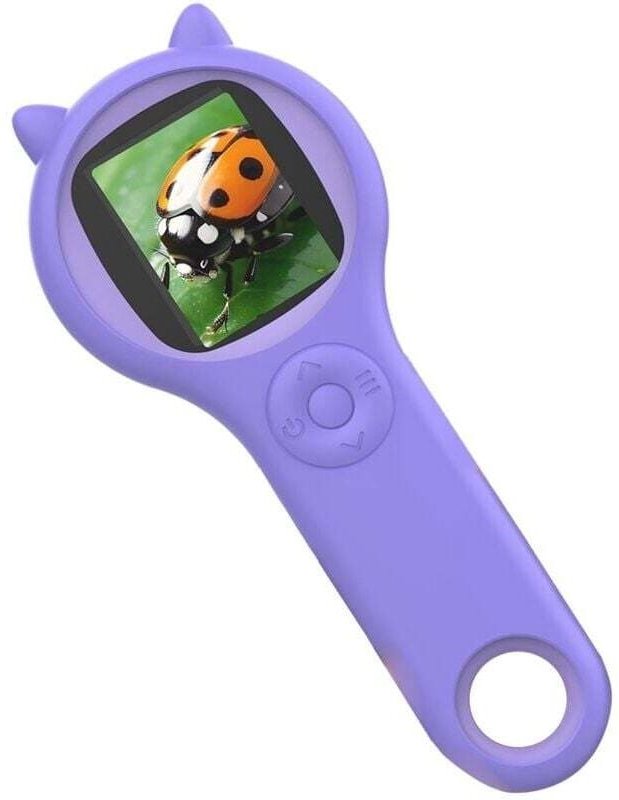 Kindermikroskop – Tragbares Vergrößerungsglas, digitales Mikroskop für Kinder, Lernspielzeug, Lila
