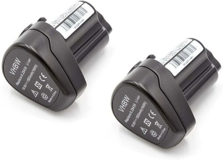 Vhbw - 2x Akku kompatibel mit Mafell a 10 m Werkzeug (1500 mAh, Li-Ion, 10,8 v)