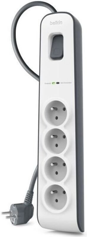 Belkin Mehrfachsteckdose mit Überspannungsschutz 4 Steckdosen BSV400ca2M