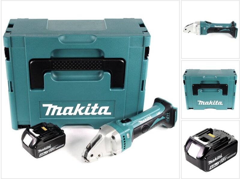 Makita DJS 161 M1J 18 V Li-Ion Akku Blechschere im Makpac + 1 x 4,0 Ah Akku - ohne Ladegerät