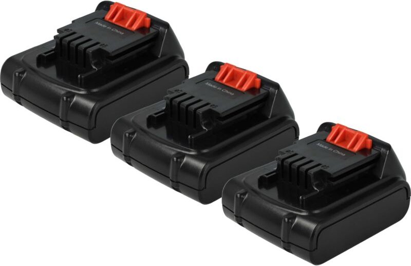 3x Akku kompatibel mit Black & Decker LST220, MFL143K, MFL143KB, LDX120SB, LGC120, LMT16SB-2 Werkzeug (1500 mAh, Li-Ion,...