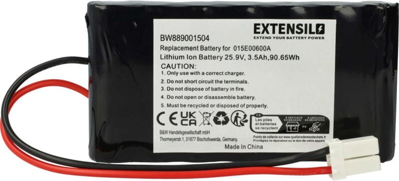 Vhbw - Akku Ersatz für Wiper 015E00600A für Rasenmäher (3500mAh, 25,9V, Li-Ion)