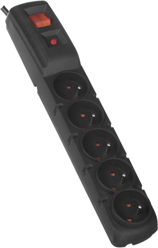 acar Steckdosenleiste mit Schalter 5 Steckdosen, Kabel 5m, schwarz (ACAR F5-5M-CZARNY)