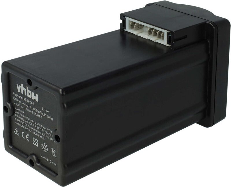 Akku kompatibel mit Wolf Garten Power 37, 40, 34 Rasenmäher (3000mAh 36,5V Li-Ion) - Vhbw