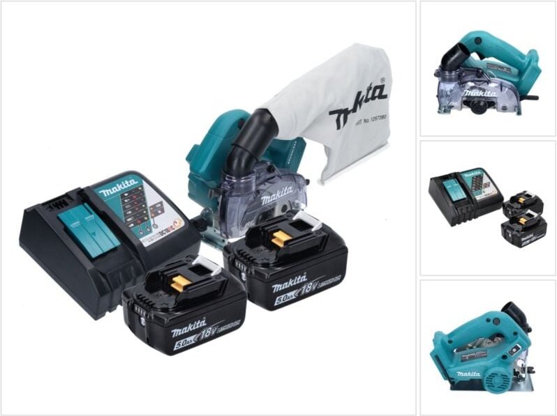 Makita - dcc 500 rt Akku Diamantschneider 18 v 125 mm Brushless + 2x Akku 5,0 Ah + Ladegerät