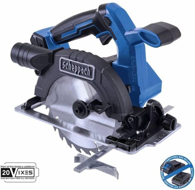 Scheppach - Burstenlose Kreissage 20V 165mm ohne Akku ixes bc-hcs165-x
