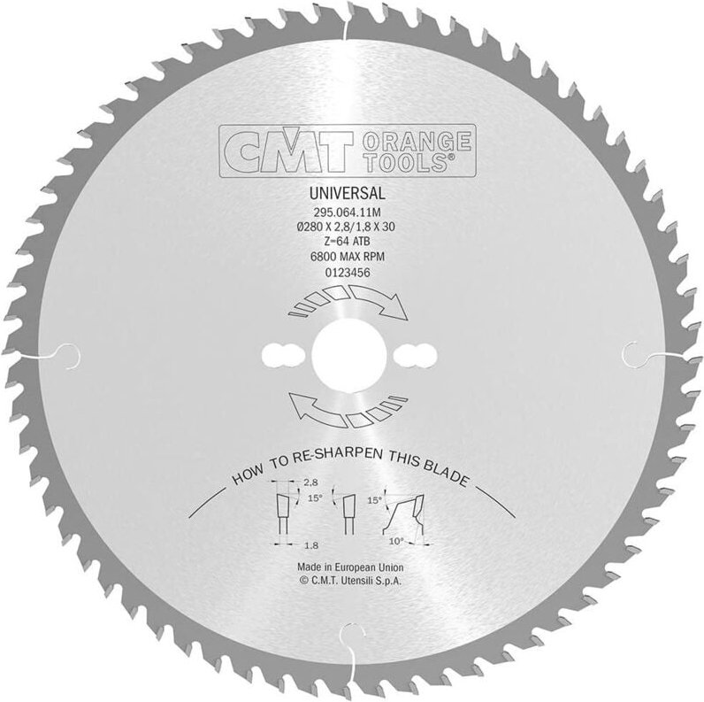 295.064.11M Kreissägeblatt (Trav.Vine) HW 280x2.8/1.8x30 Z64 15ATB