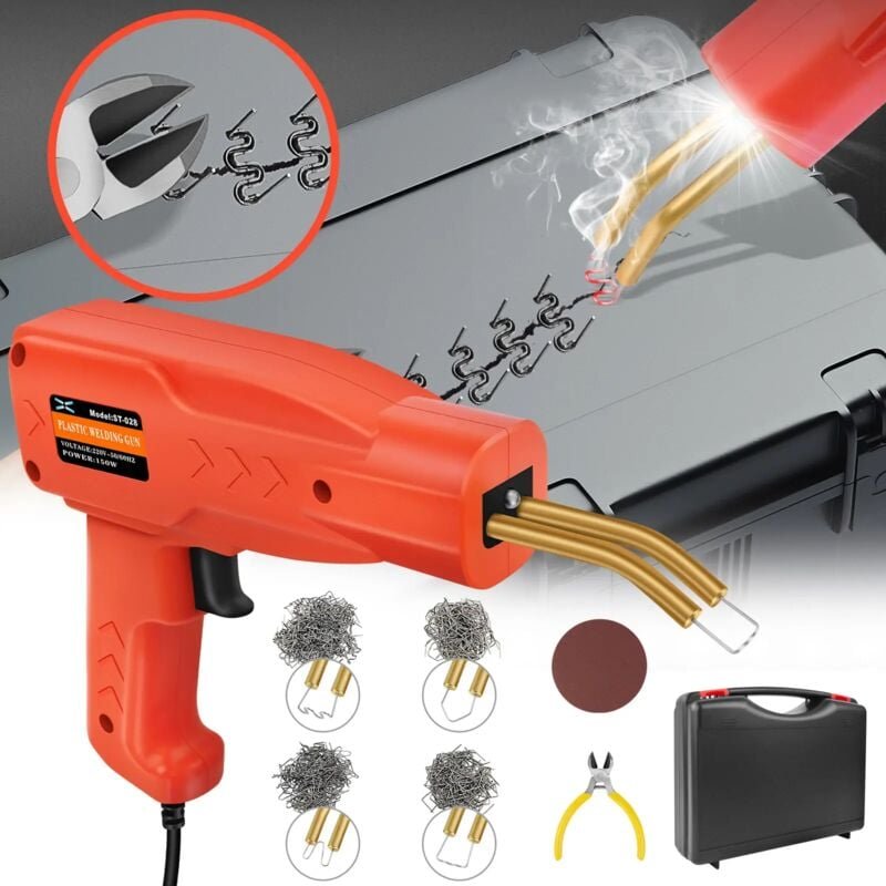 Schweißgerät Auto Kunststoff Reparatur Kit Schweißen +800 Klammer KFZ Stoßstange