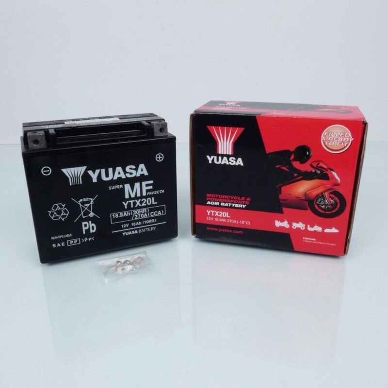 SLA-Yuasa-Batterie für Quad Kymco 500 MXU 2006 bis 2008 YTX20L-BS