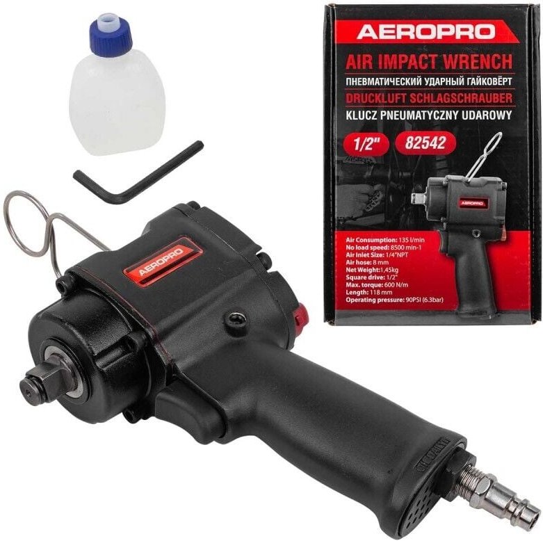 DRUCKLUFT-SCHLAGSCHRAUBER 600 Nm 1/2" COMPACT