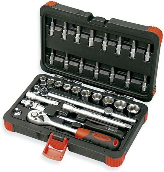 Dogher - 3/8 Innensechskant-Steckschlüsselgehäuse 34-teilig 516-003