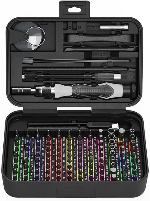 132-in-1-Präzisionsschraubendreher, tragbares Set, magnetische Reparaturwerkzeuge zur Reparatur von Smartphones, Compute...