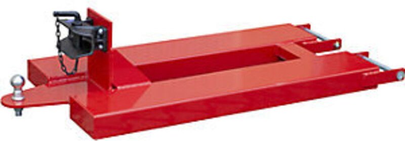 Bauer Rangierhilfe RH-RMK, Feuerrot, Rockinger RO 244-2 selbsttätig mit Bolzen Ø 25 mm und Kupplungskugel