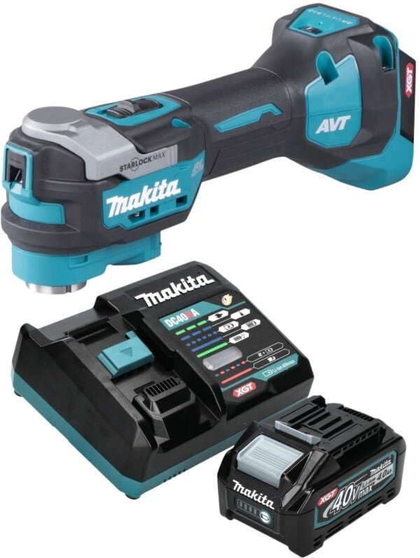 Makita TM 001 GM101 Akku Multifunktionswerkzeug 40 V max. Starlock Max Brushless + 1x Akku 4,0 Ah + Ladegerät