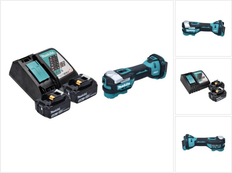 Makita DTM 52 RM Akku Multifunktionswerkzeug 18 V Starlock Max Brushless + 2x Akku 4,0 Ah + Ladegerät