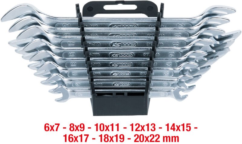 KS Tools CLASSIC Doppel-Maulschlüssel-Satz, 8-tlg., 6x7-20x22mm