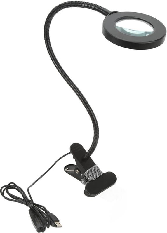 3-fach vergrößernde dekorative Vergrößerungslampe mit LED-Schwanenhalsleuchte, USB-Kabel und einstellbarer Helligkeit zu...