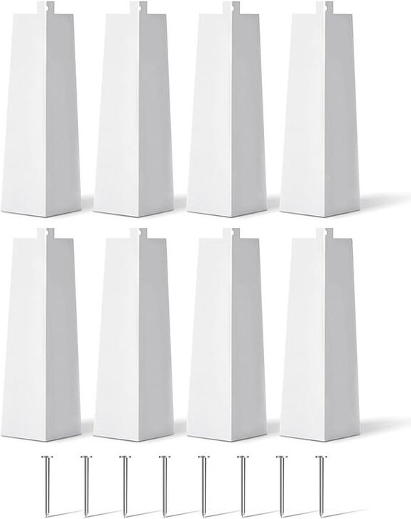 Stück Aluminium-Verkleidungsecken, 21,5 x 6,3 cm, Außenverkleidung aus Aluminium, Weißmetall, Aluminium-Verkleidungsecke...