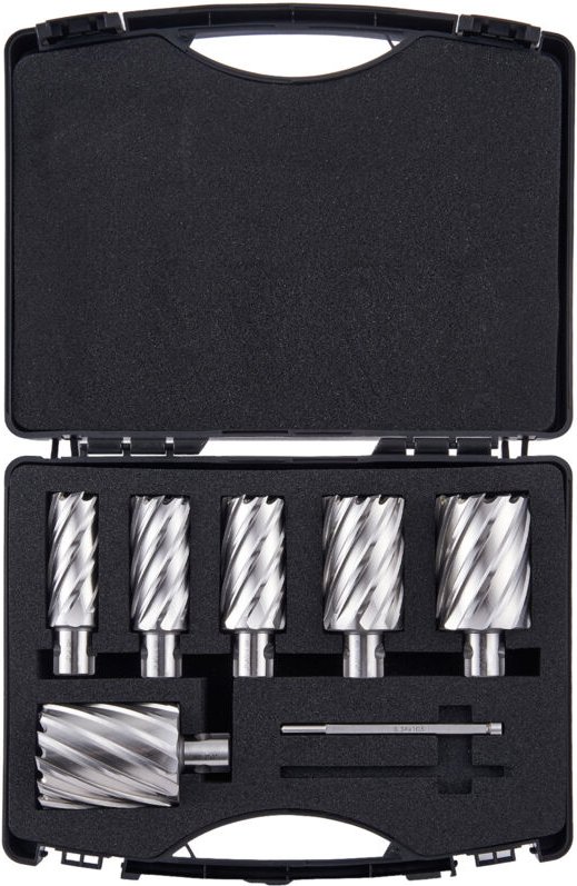 Ringschneider-Set, 6 Stück Magnetbohrer mit Universalschaft, 2 Zoll Schnitttiefe, 1 bis 2 Zoll Durchmesser, M2AL hss, in...