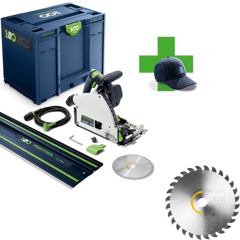 Tauchsäge ts 60 KEBQ-Plus-FS 100Y 578221 + Kreissägeblatt 168x1,8x20 W28 - Festool