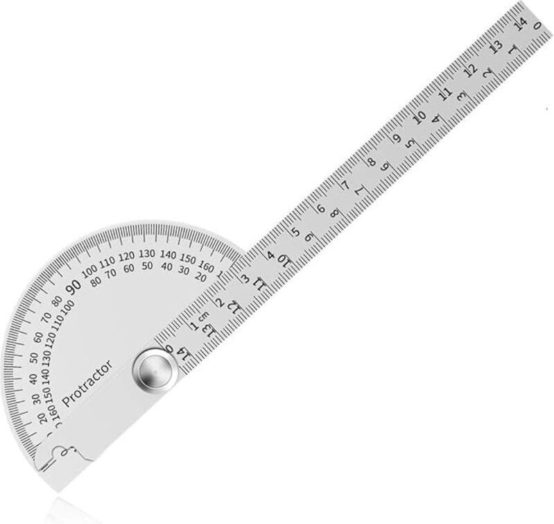 180°-Winkelmesser, Messlehre mit Arm für Ingenieure, verstellbarer Winkelmesser, Winkelmesser-Goniometer, Winkelmesser a...
