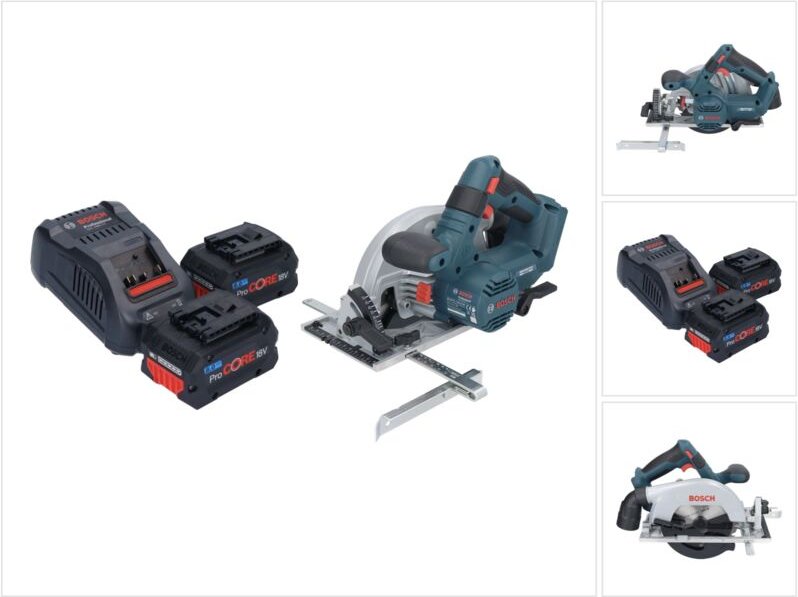 Bosch GKS 18V-57-2 Professional Akku Handkreissäge 18 V 165 mm Brushless + 2x ProCORE Akku 8,0 Ah + Ladegerät