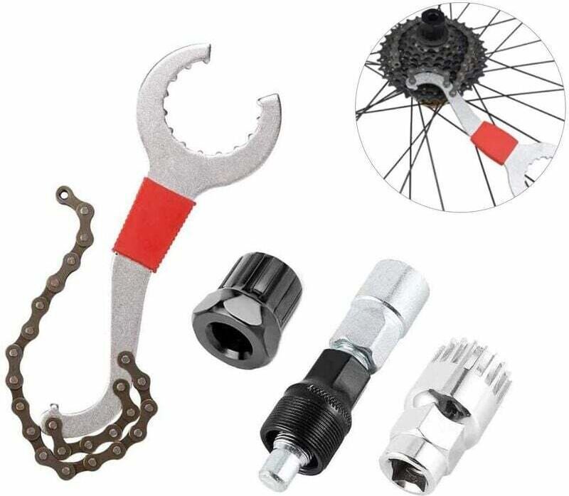 Multifunktionales Fahrradkettenflegel mit Kassettenabzieher, Kurbelabzieher und Lagerabzieher – Reparaturset für Fahrrad...