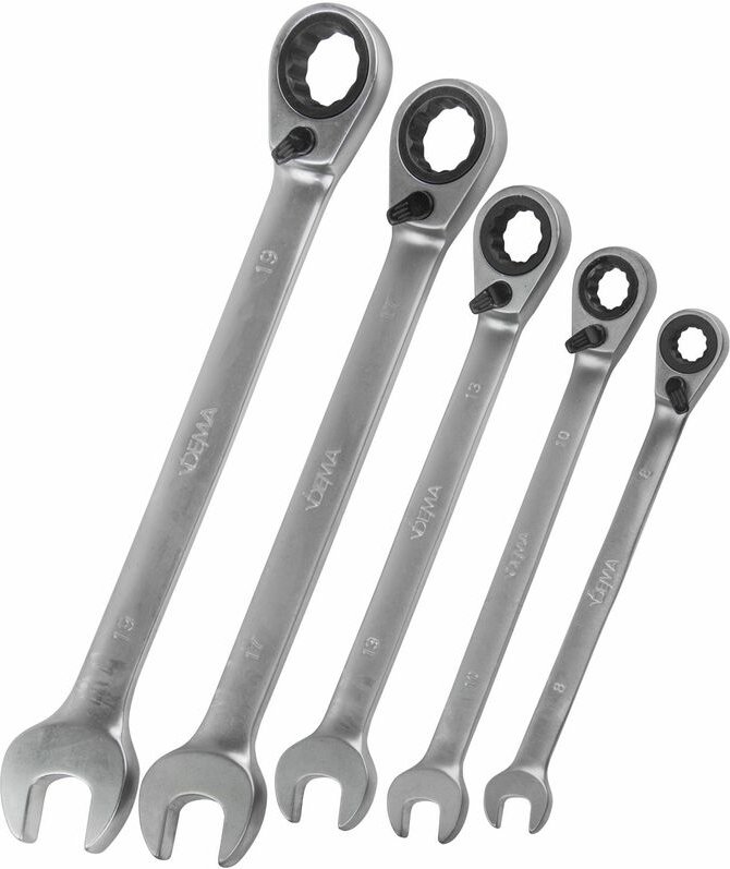 Maul-Ringratschenschlüssel Set 5tlg. Gabelschlüssel Maulschlüssel Ratsche