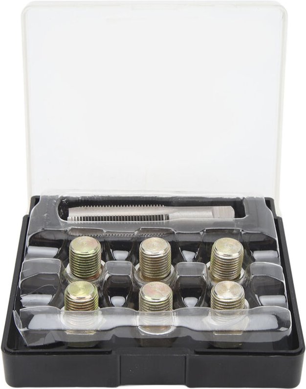 Tbest Ölablassschrauben-Gewindereparaturset, hochwertiger Stahl, Aluminium M13 x 1,5 mm, Ölablassschraube, Werkzeug zum ...