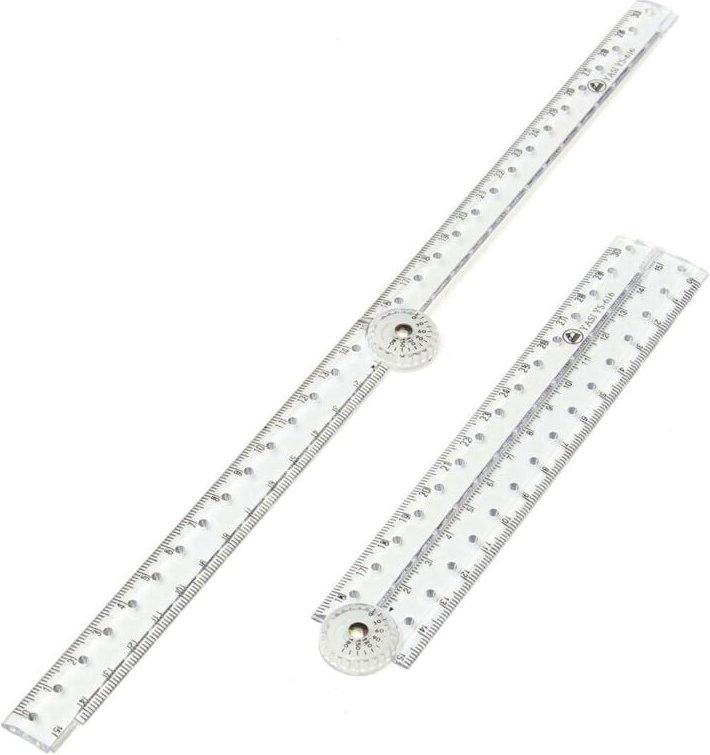 Thumbnail - Tigrezy - Acryl-Lineal, zusammenklappbar, transparent für Kinder, Studenten, Büro, Schule