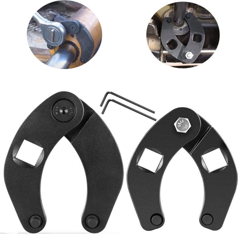 Csparkv - Verstellbarer Mutternschlüssel 1266 und kleiner verstellbarer Mutternschlüssel 7463 universell für Hydraulikzy...