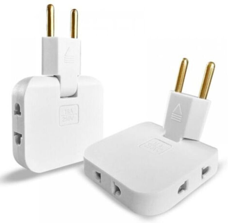 2x Mehrfachsteckdosenleiste für Möbelrückseite mit 3 Steckdosen, Flache Steckdose mit 180º Schwenkanschluss, Wandsteckdo...