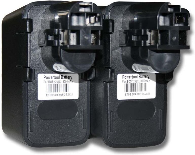 2x Akku kompatibel mit Bosch gsb 12 VSE-2, gsb 12VSP-2, gsb 12 VSP-3, gsr 12V Elektrowerkzeug (3000mAh NiMH 12 v) - Vhbw