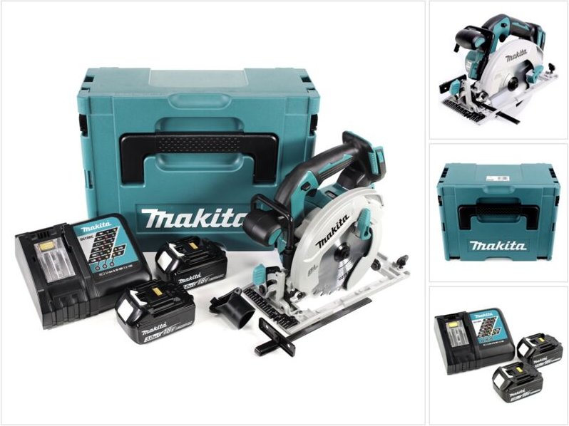 Thumbnail - Makita - dhs 680 rfj Akku Handkreissäge 18 v 165 mm Brushless + 2x Akku 3,0 Ah + Ladegerät + Makpac