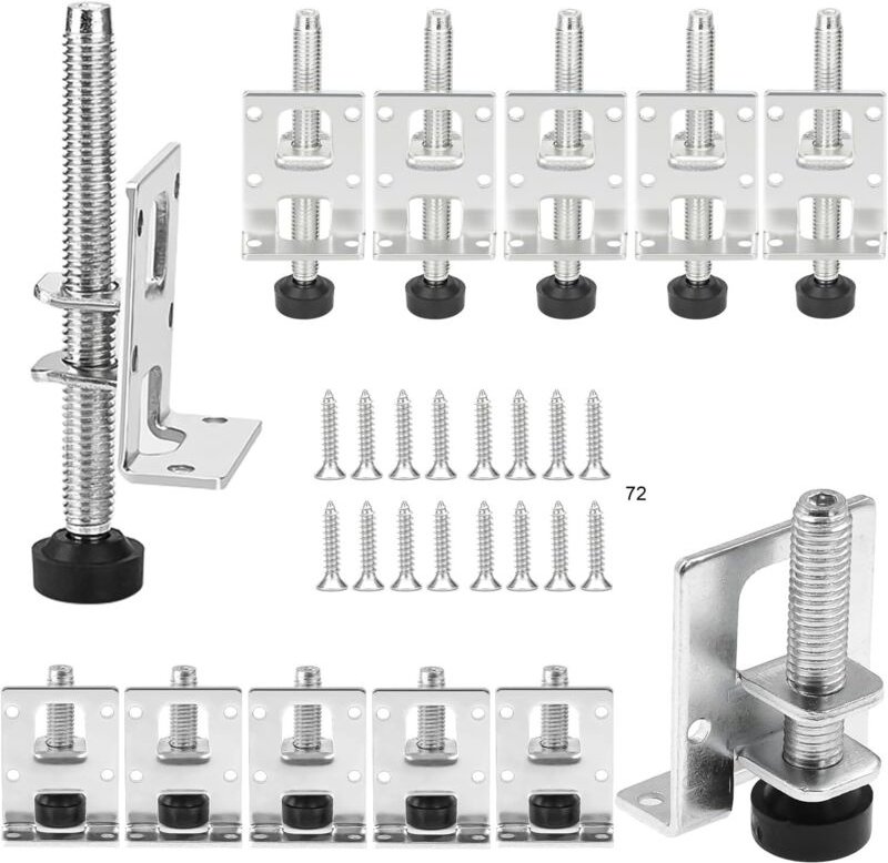 12 Stück Verstellbare Möbelfüße Set, 55/102mm Schwerlast-Möbel-Nivellierfüße, Höhenverstellbare Füße für Möbel mit 72 Kl...