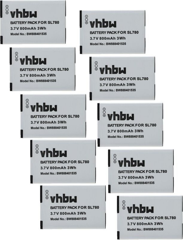 Vhbw - 10x Akku kompatibel mit Siemens Gigaset SL350, SL350H, SL450, SL400A, SL400, SL400H schnurlos Festnetz Telefon (8...