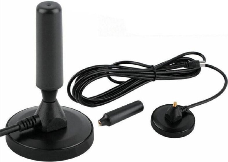 Trade Shop Traesio - Trade Shop - Tragbare DVB-T-TV-Antenne, 3,5 dB, tragbar, für Auto, Wohnmobil, magnetisch, 3,5 m Kab...