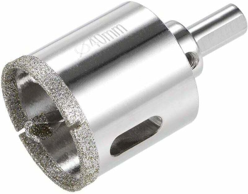 Diamant-Glas-Lochsägenbohrer mit Zentrierbohrer für Glas, Keramikfliesen, 40 mm