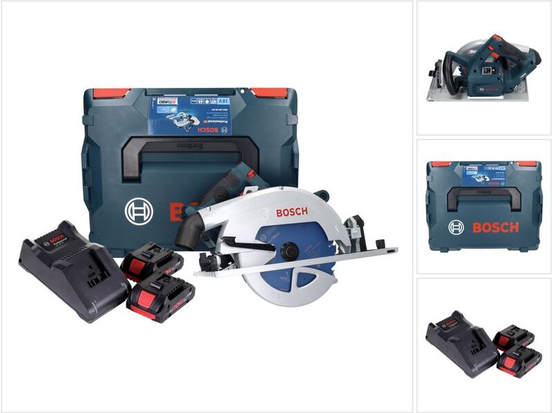 Bosch GKS 18V-68 GC Professional Akku Handkreissäge 18 V 190 mm Biturbo Brushless + 2x ProCORE Akku 4,0 Ah + Ladegerät +...