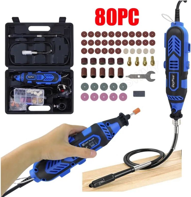 Thumbnail - Mini Schleifer Multischleifer Set Schleifmaschine Gravur Graviergerät 80tlg 2024