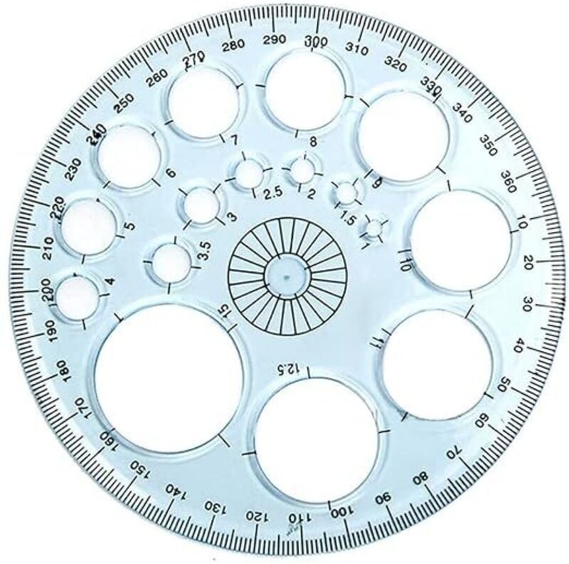 Ahlsen - Multifunktions-Geometrielineal, universelles Multifunktions-Zeichenlineal, Messwerkzeug für geometrische Zeiche...