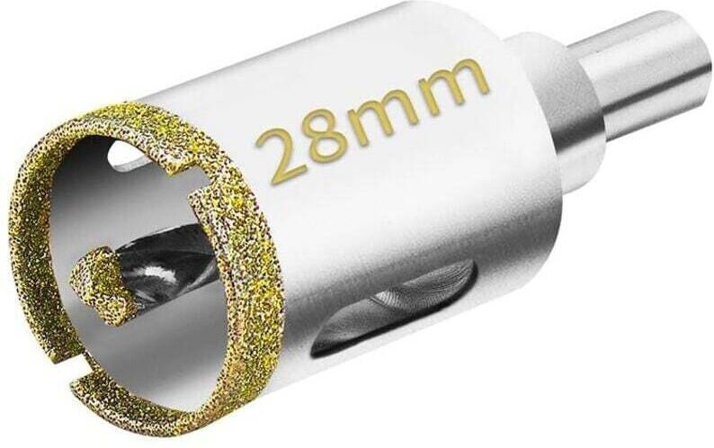 28-mm-Diamant-Lochsäge mit Zentrierführung, Fliesenlochsäge mit Diamantbeschichtung, Diamantkernbohrer für Glas, Fliesen...