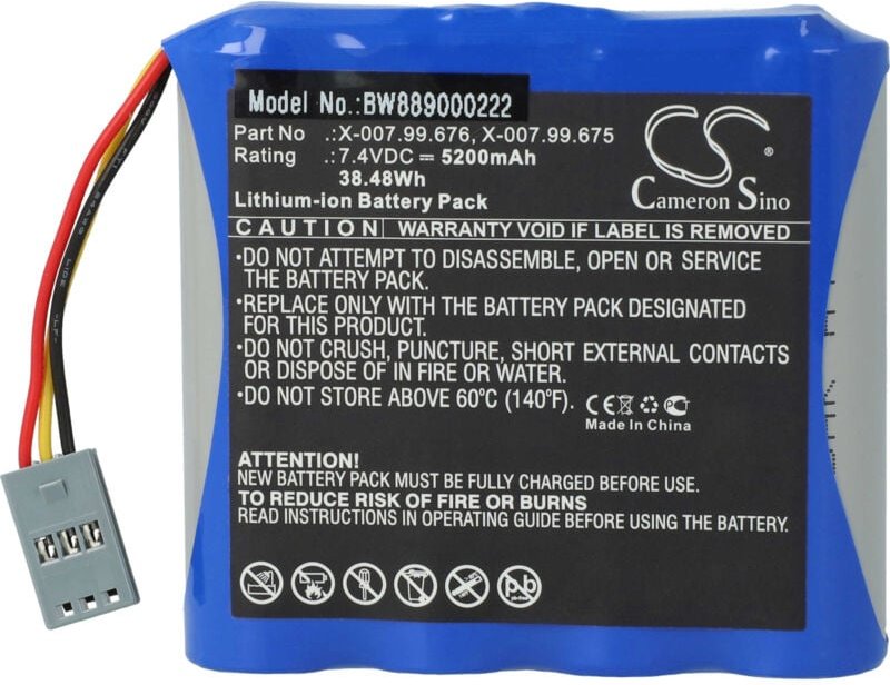 Vhbw - Akku Ersatz für Heine X-007.99.675, X-007.99.676 für Medizintechnik (5200mAh, 7,4V, Li-Ion)