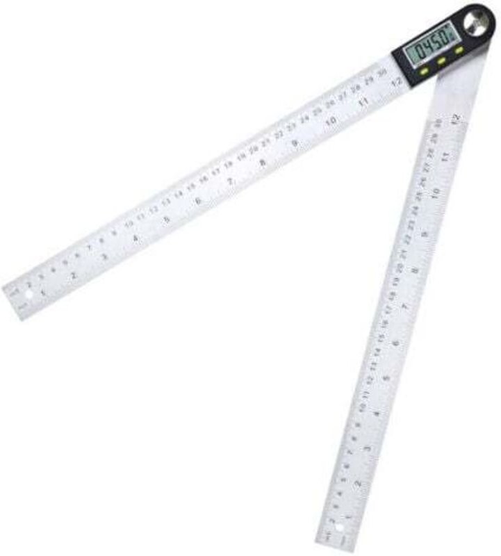 Multifunktions-Winkelmesser aus Edelstahl IP54 für die Holzbearbeitung, digitale Anzeige, 360-Grad-Winkelmaß 200 mm