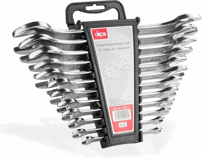 Dema - Doppelmaulschlüsselsatz Gabelschlüsselsatz Maulschlüsselsatz 12-teilig Eco
