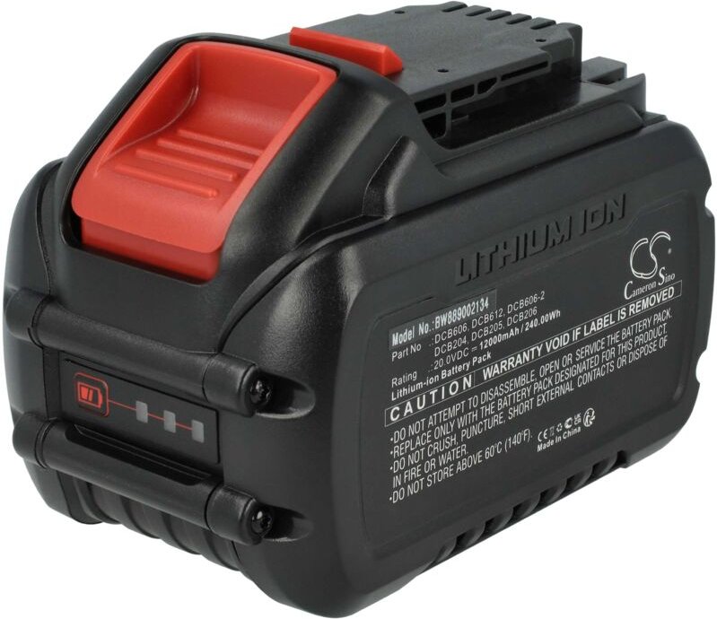 Vhbw - Akku kompatibel mit Dewalt DCS579NT, DCS577T2, DCS577N, DCS578X2, DCS578, DCS579 Werkzeug (12000 mAh, Li-Ion, 20 ...