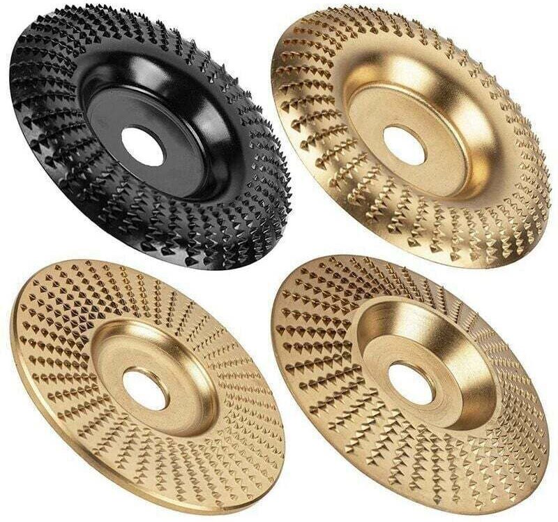 4-teiliges Set Holzschnitzscheiben für Winkelschleifer, Zubehör für Winkelschleifer, Werkzeuge zur Holzbearbeitung