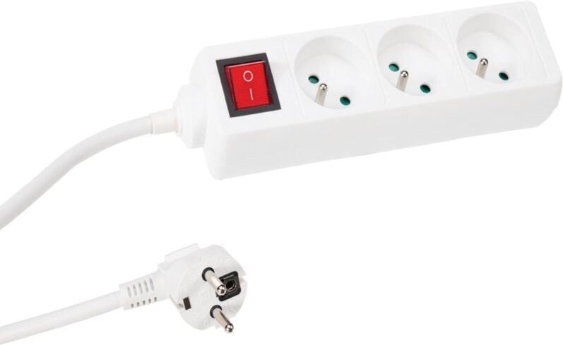 Thumbnail - Perel - 3-FACH-STECKDOSENLEISTE - mit schalter - kabel: 1.5 m - stecker-typ e (französisches system)