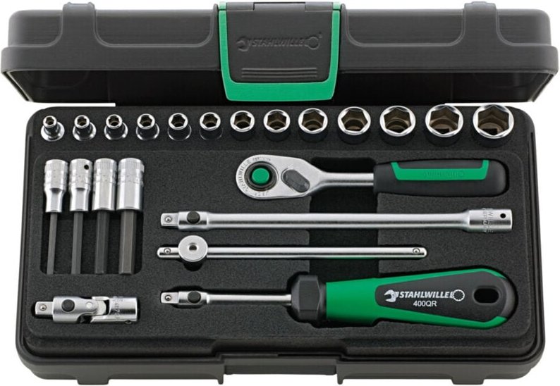 Stahlwille Steckschl.-Grt. 1/4' 22tlg. 40/44/17/5QR