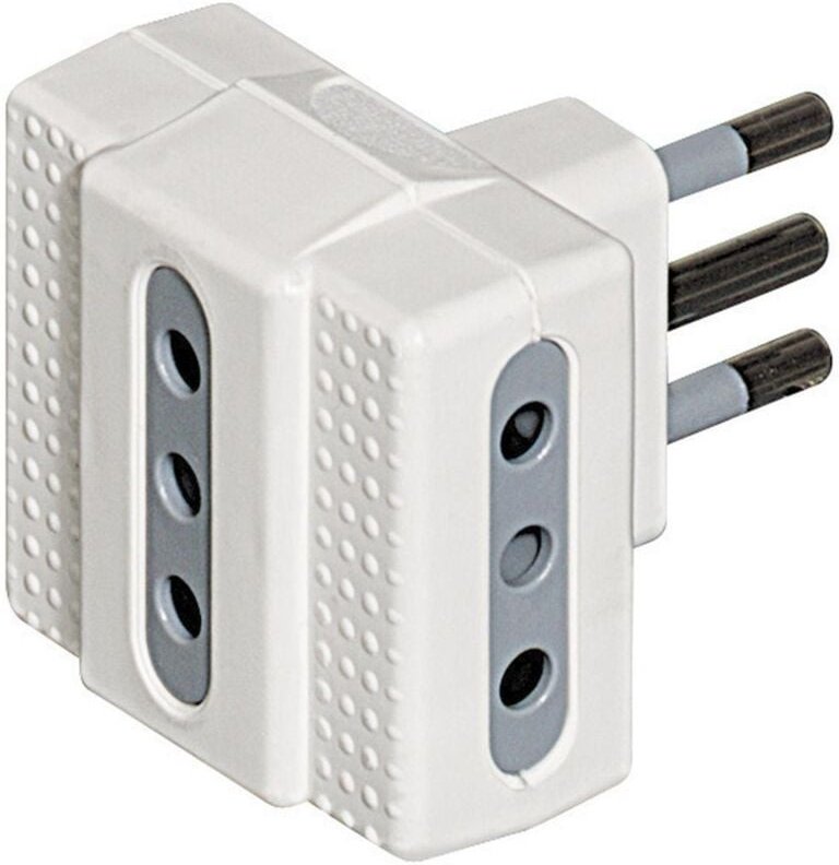 bticino S3603D Netzstecker-Adapter Grau, Weiß